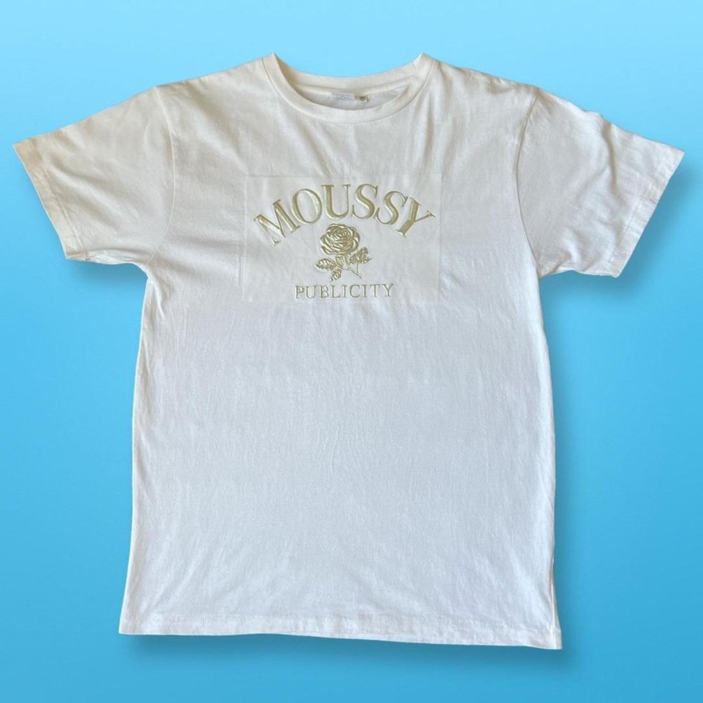 MOUSSY TEE SHIRT PUBLICITY METTALIC LOGO SHIRT